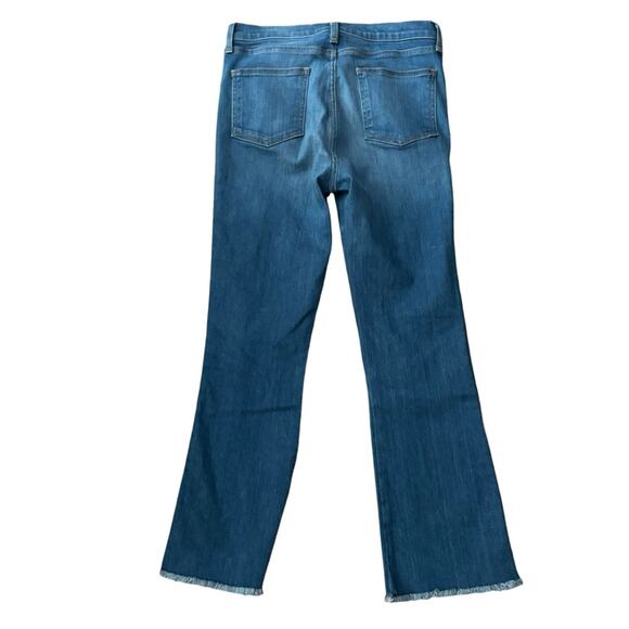 Veronica Beard Carolyn Baby Boot Cropped Tux Button Fly Jeans Size 28x25 - Picture 3 of 12